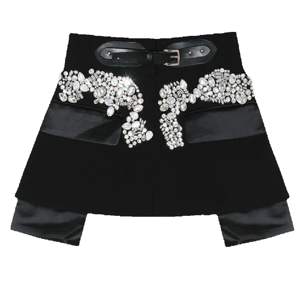 Skirts For Woman High Waist Black Beading Blingbling Rhinestones Mini Half Body Skirt Women Fashion Tide New Spring Autumn Falda
Skirts For Woman High Waist Black Beading Blingbling Rhinestones Mini Half Body Skirt Women Fashion Tide New Spring Autumn Falda