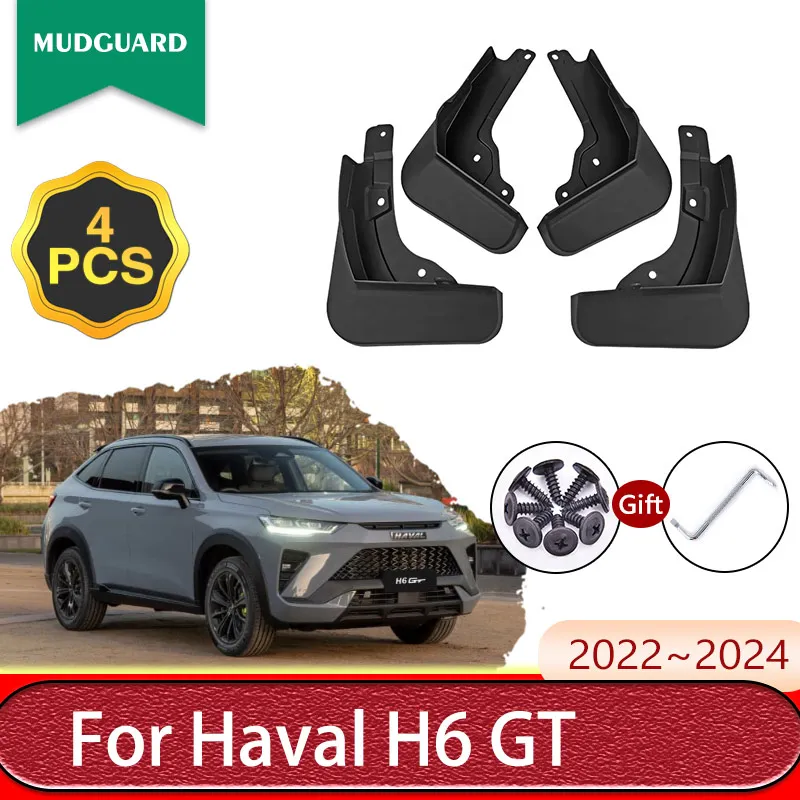 

For Haval H6 GT Haval H 6 GT H6S 2022 2023 2024 Car Mudflaps Splash Guards Mud Flaps Fender 4PCS Splash New Upgrade Mudguards