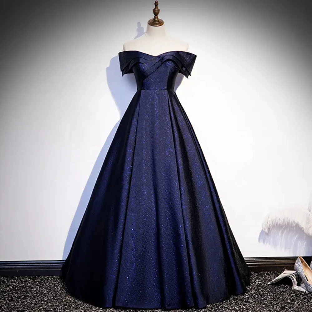 Elegant Evening Dress Boat Neck Simple Empire Short Sleeves Party Gowns Bling Floor-Length Lace Up A-Line Formal Dresses 2024
Elegant Evening Dress Boat Neck Simple Empire Short Sleeves Party Gowns Bling Floor-Length Lace Up A-Line Formal Dresses 2024
