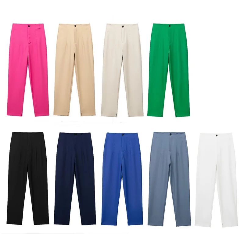 2023 New Women Multicolor European&American Style High Waist One Button Casual Versatile Split Pants High Street Style
2023 New Women Multicolor European&American Style High Waist One Button Casual Versatile Split Pants High Street Style