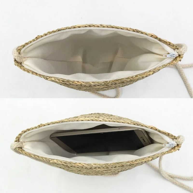 Natural Shell Straw Bag - Bohemian Woven Crossbody Summer Handbag 6 S878d3222a02b40cea2fdddac4666bf34C