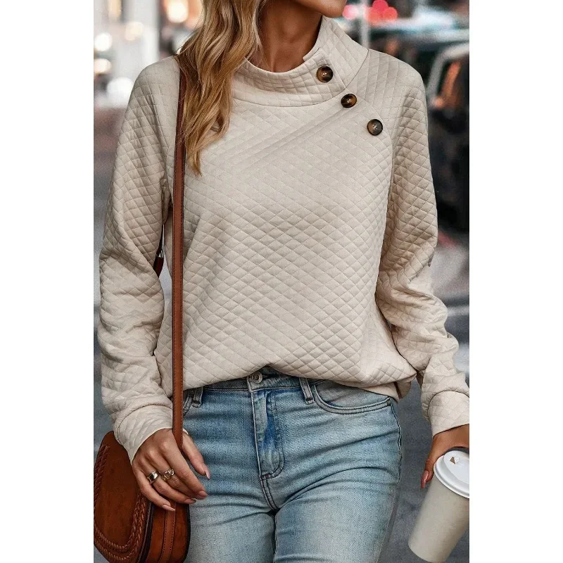 Women's New Pullover Round Neck Knit Sweater Button Design Temperament Commuting Woman Fashion Thermal Warm Casual Loose Tops
Women's New Pullover Round Neck Knit Sweater Button Design Temperament Commuting Woman Fashion Thermal Warm Casual Loose Tops