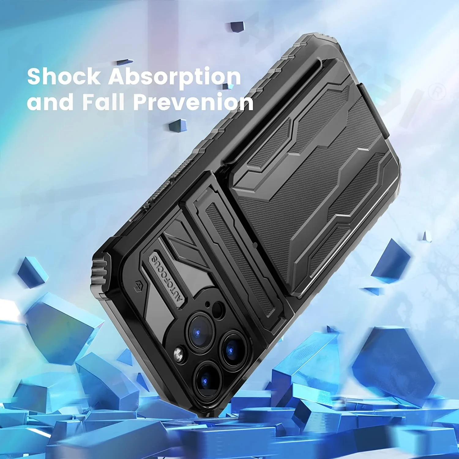 Titan Guard Shockproof Wallet Case with Slide Card Holder & Kickstand | Rugged Armor iPhone Case Titan Guard Shockproof Wallet Case with Slide Card Holder & Kickstand | Rugged Armor iPhone Case