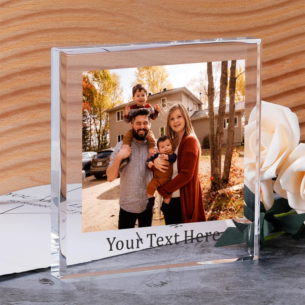 

Custom Photo Plaque Inspirational Gift for Family Friend Coworker Boss Personalized Your Own Text Acrylic Desktop Ornaments