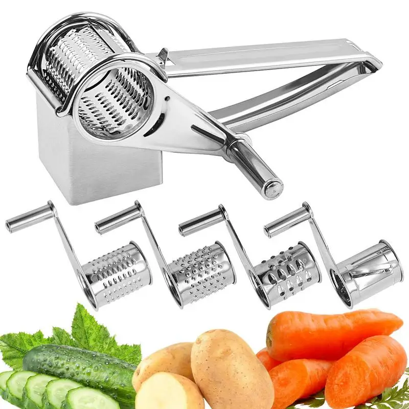 

Rotary Cheese Grater With Handle Multifunctional Vegetable Chopper Slicer Kitchen Food Shredder for Vegetables Nuts Chocolate