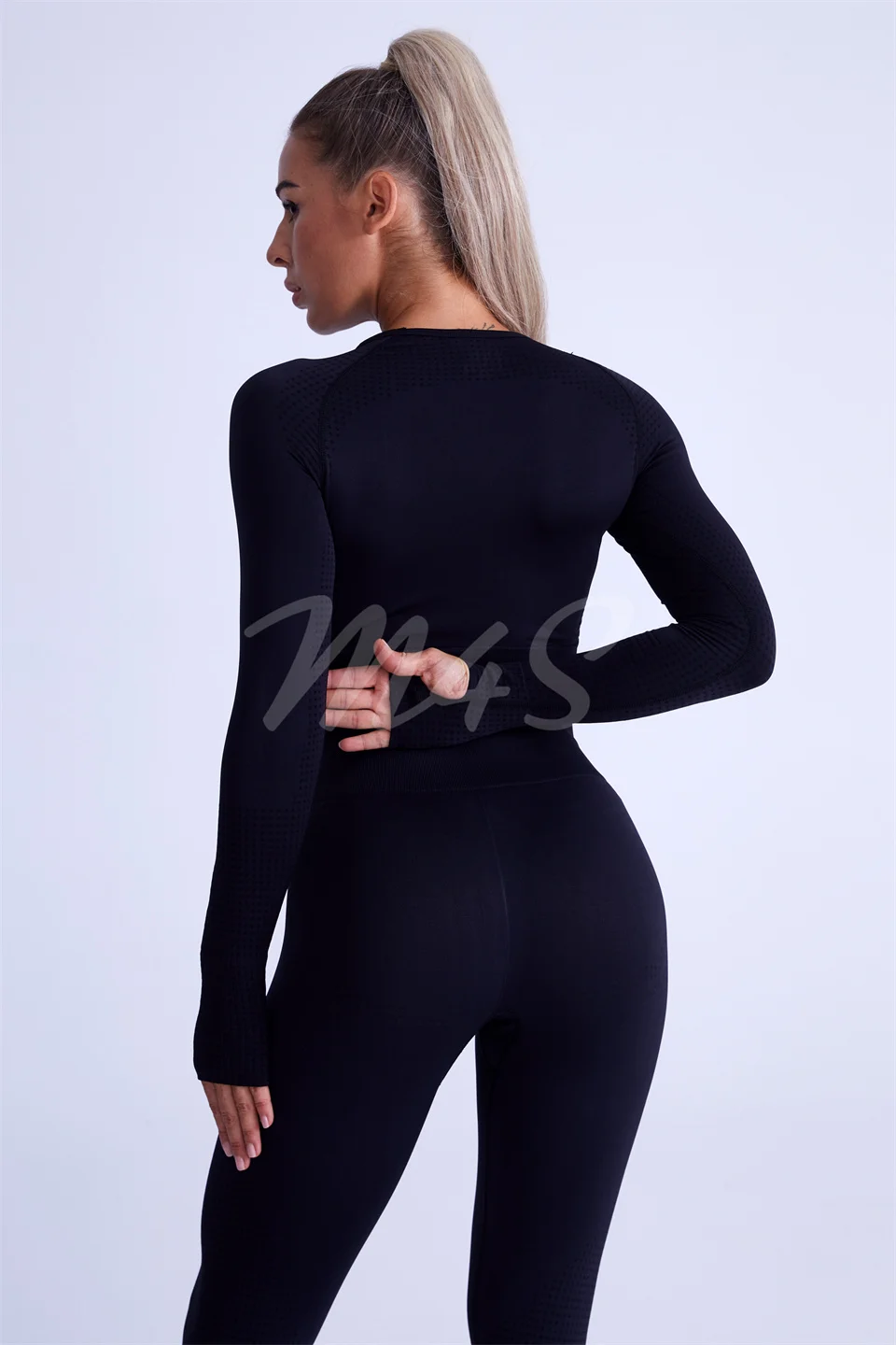Ensemble Weibliche 2 Stück Yoga Set Frauen Nahtlose Daumen Loch Gym Workout Fitness Kleidung Sportswear Langarm Crop Top Leggings Ensemble Weibliche 2 Stück Yoga Set Frauen Nahtlose Daumen Loch Gym Workout Fitness Kleidung Sportswear Langarm Crop Top Leggings