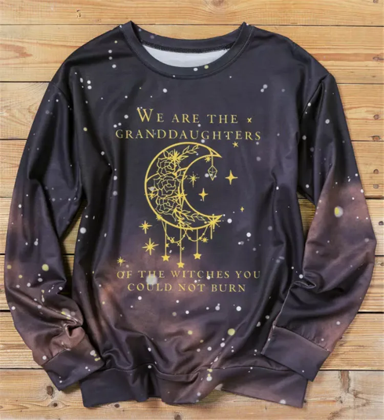 Black Moon Letter Printing Sweatshirt Women Crewneck High Street Casual Sport Hoodies Female 2022 Spring Hoddies for Teens Tops
Black Moon Letter Printing Sweatshirt Women Crewneck High Street Casual Sport Hoodies Female 2022 Spring Hoddies for Teens Tops