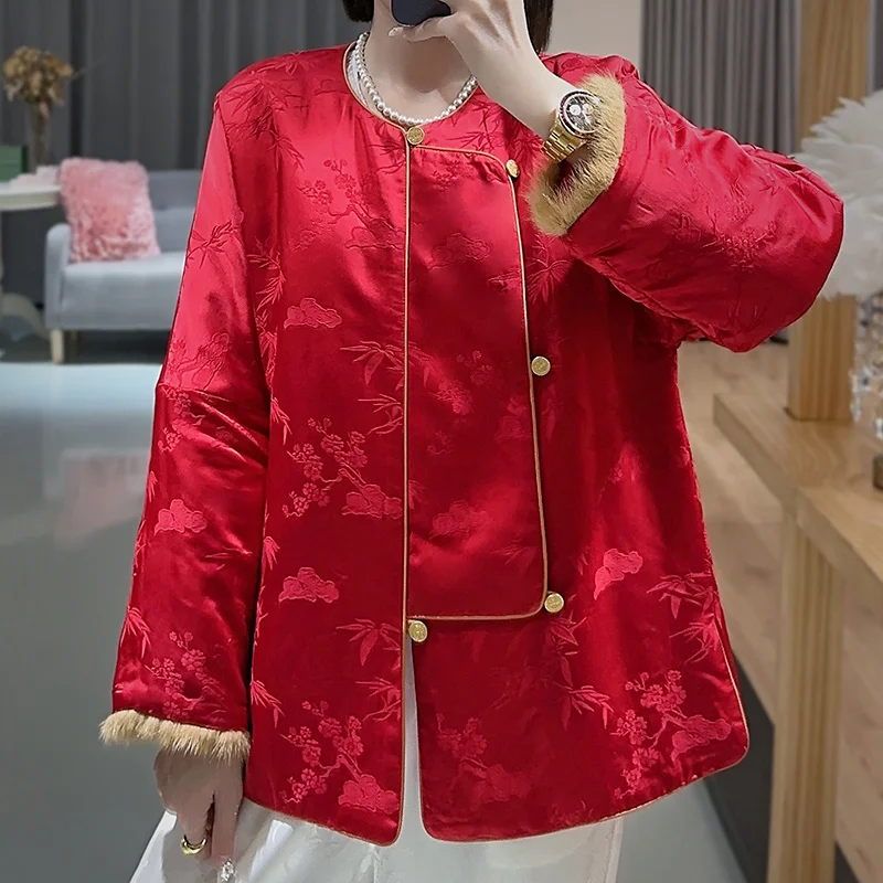 High-end Autumn And Winter Women Thick Jacket Top Chinese Style Tang Suit Embroidery Elegant Lady Coat Female S-XXL
High-end Autumn And Winter Women Thick Jacket Top Chinese Style Tang Suit Embroidery Elegant Lady Coat Female S-XXL