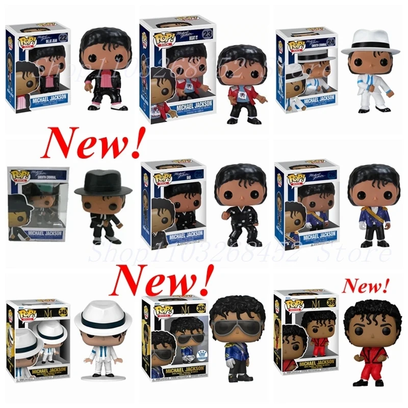 New FUNKO POP Stars Beat it Michael Jackson #22 #23 #24 #25 #26 #345 #352 #359 Toys Action Figure Collection Model Toys for Gift New FUNKO POP Stars Beat it Michael Jackson #22 #23 #24 #25 #26 #345 #352 #359 Toys Action Figure Collection Model Toys for Gift