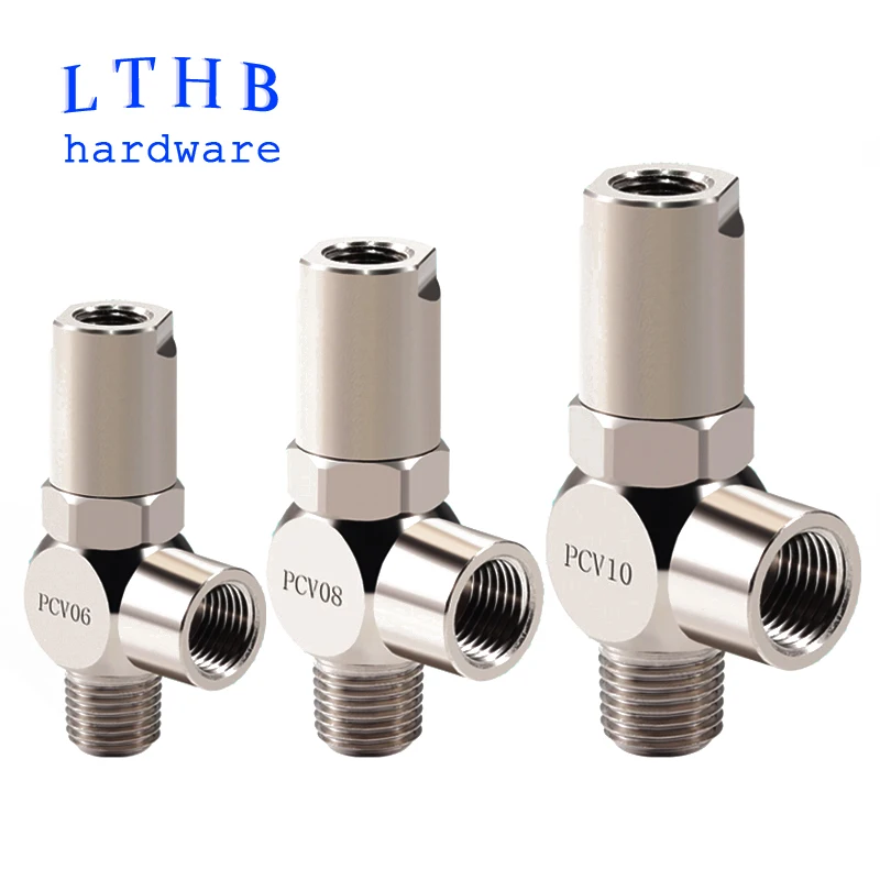 

Pneumatic Air Valve Air Induction Check Valve PCV06/08/10/15 All Copper Pilot Air Control Valve Cylinder Lock One-way Valve