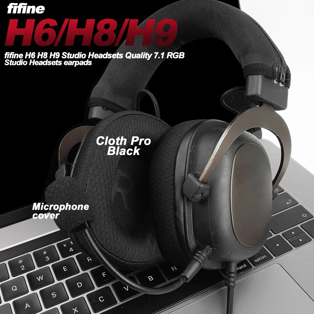 Earphone pads For Fifine H6 H8 H9 H13 H16 7.1 replacement Earpads headphones Earmuffs Soft Mesh Memory Covers Sponge Protein Earphone pads For Fifine H6 H8 H9 H13 H16 7.1 replacement Earpads headphones Earmuffs Soft Mesh Memory Covers Sponge Protein