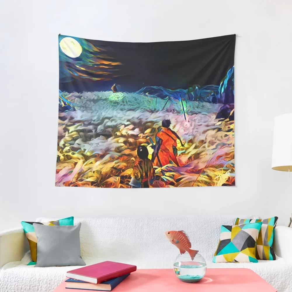 

A Wolf in the Colorful Nigth Tapestry Aesthetic Room Decor Bedroom Organization And Decoration Room Decor Cute Tapestry
