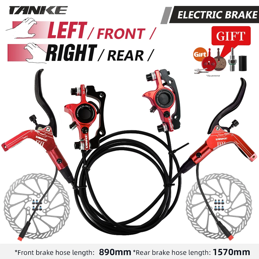 TANKE MTB Hydraulic Disc Brake Bicycle Electric E Scooter Power Control Shifter 160mm Rotors Brakes Set Cycling Bike Accessories
TANKE MTB Hydraulic Disc Brake Bicycle Electric E Scooter Power Control Shifter 160mm Rotors Brakes Set Cycling Bike Accessories