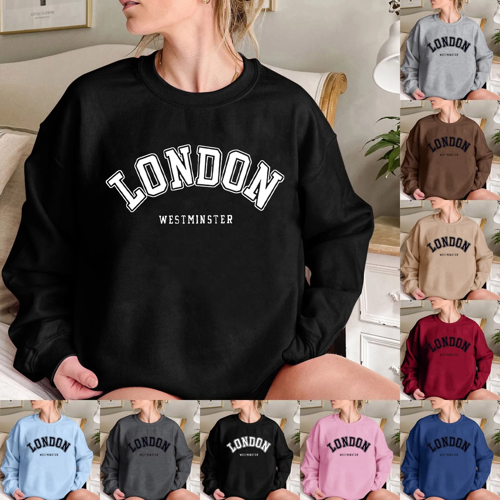 Womens Fashion Casual Long Sleeve Crew Neck Sweatshirts Printed Pullover Hoodless Sweatshirts Top Full Zip up Hoodie Women
Womens Fashion Casual Long Sleeve Crew Neck Sweatshirts Printed Pullover Hoodless Sweatshirts Top Full Zip up Hoodie Women