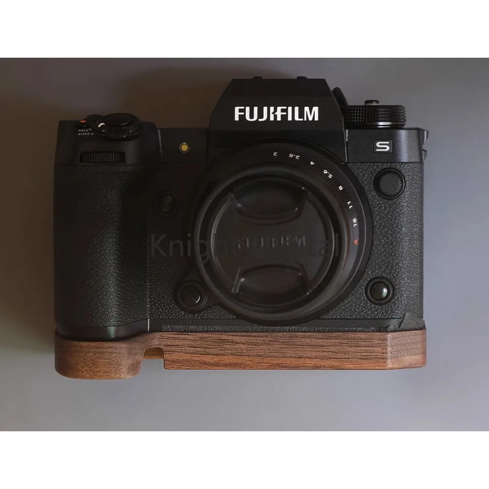 

Wooden Camera Hand Base Ebony Walnut Wood Handmade Grip Holder For Fujifilm XH2 Fuji XH2S