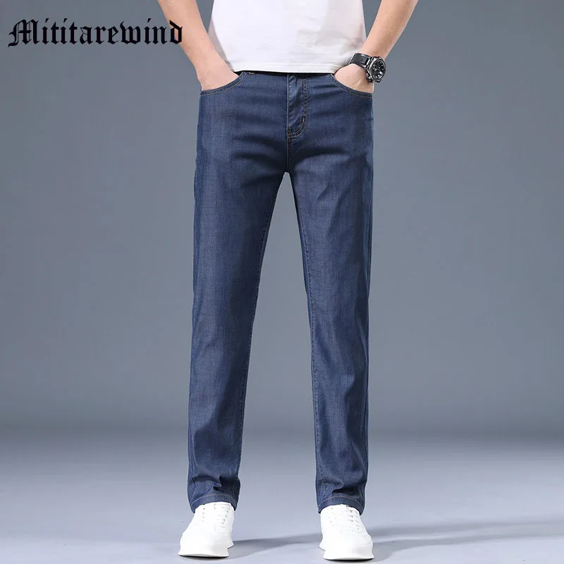 Summer Thin Denim Pants For Men Simple Versatile Solid Jeans Straight Large Size Business Classic Stretch Male Casual Trousers
Summer Thin Denim Pants For Men Simple Versatile Solid Jeans Straight Large Size Business Classic Stretch Male Casual Trousers