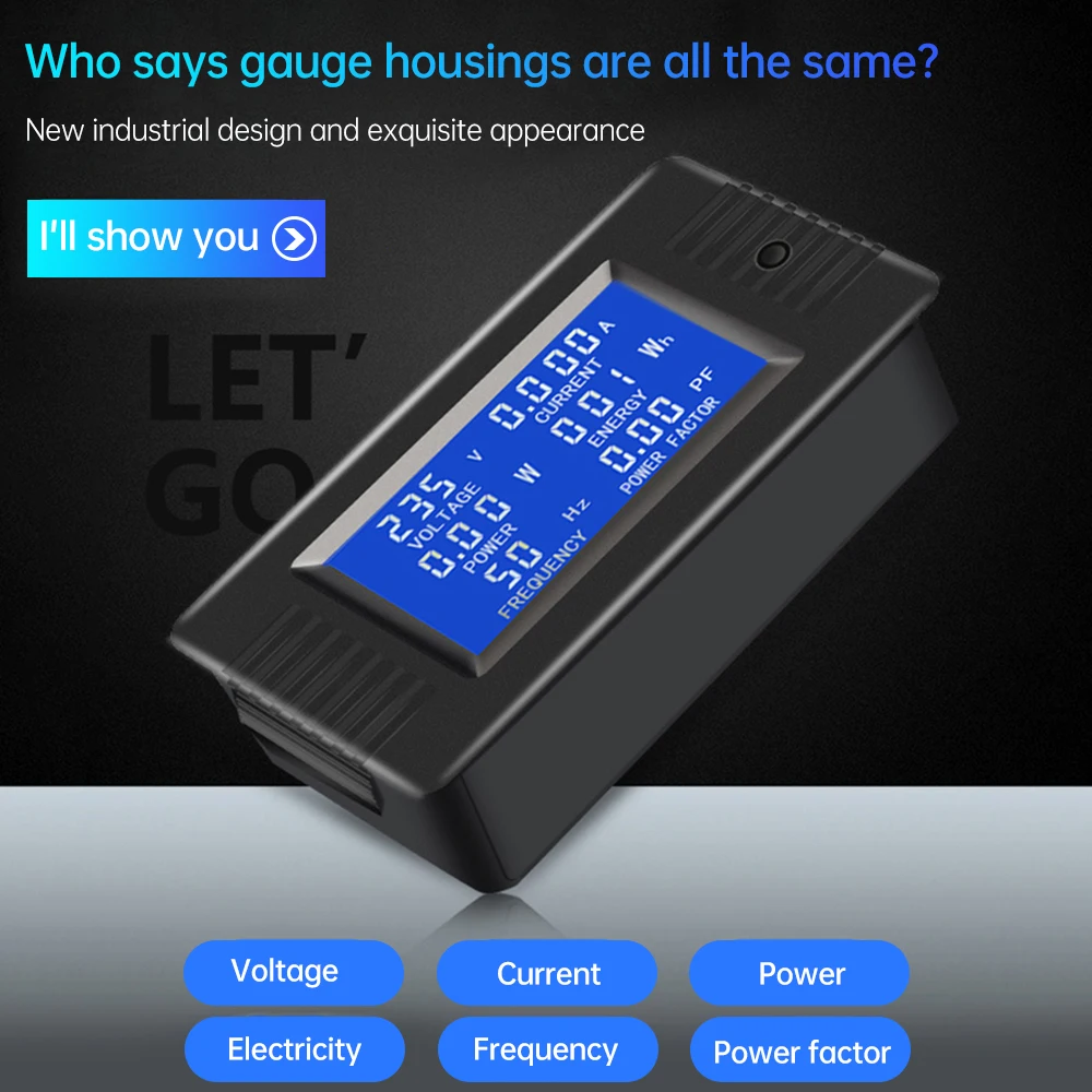 AC Multifunction Digital Power Tester Voltage Current Power Meter Frequency Energy Meter Power Energy Monitor 80~260V 32A/63A
AC Multifunction Digital Power Tester Voltage Current Power Meter Frequency Energy Meter Power Energy Monitor 80~260V 32A/63A