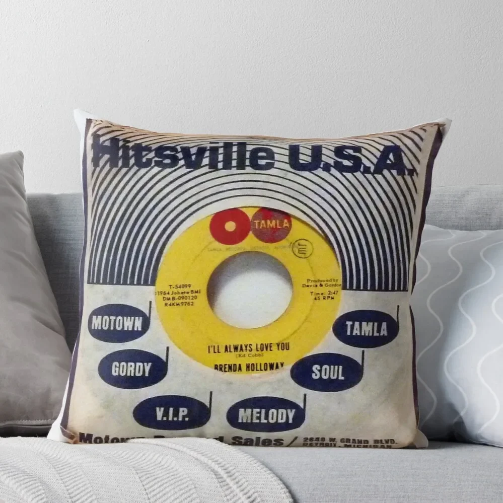 

Hitsville USA, Motown, Tamla, Company sleeve, 45, 1964, soul, r & b, single, Throw Pillow Cushions Cover