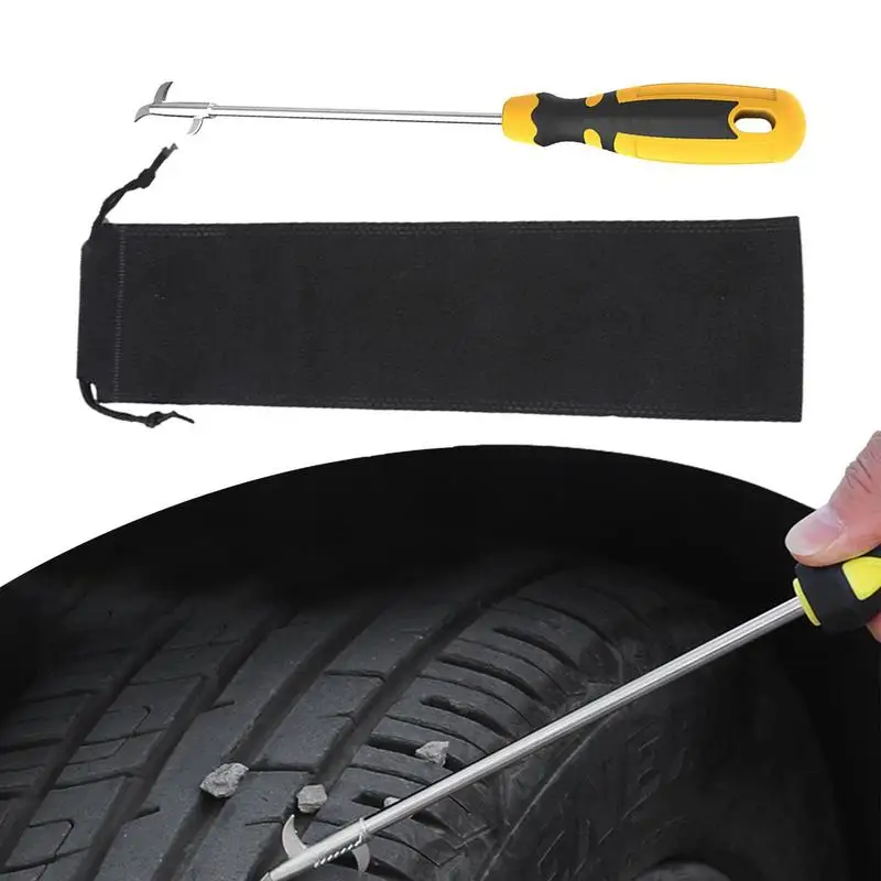 

Car Tire Cleaning Hook Wheel Groove Broken Remover Durable Stone Hook Cleaning Tire Pick Stones Tool Auto Tyre Protector