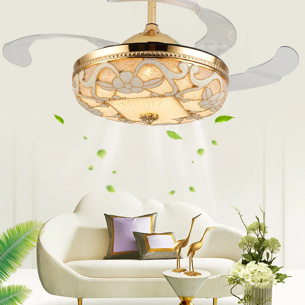 Crystal Ceiling Fan With Light LED 42" Dimmable Chandelier Room Decor Remote Hall Fandelier Retractable Indoor Fan Lamp Gold
Crystal Ceiling Fan With Light LED 42" Dimmable Chandelier Room Decor Remote Hall Fandelier Retractable Indoor Fan Lamp Gold