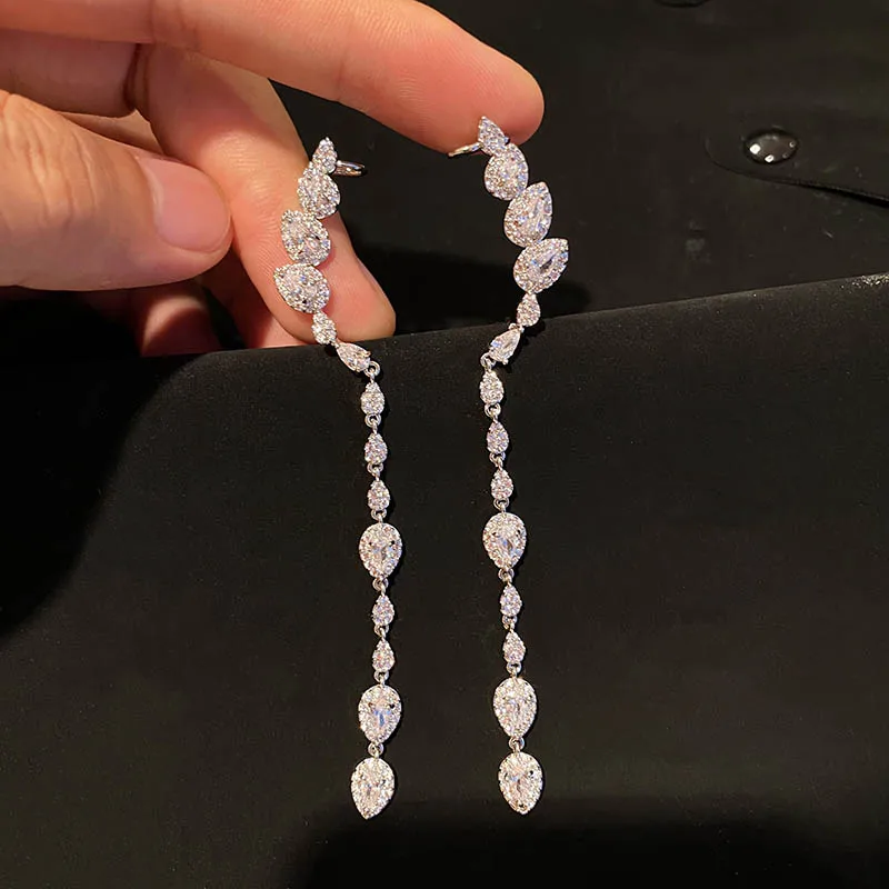 shiny water drop long stud earring minimalist droplet irregular tassel party banquet Luxury jewelry
shiny water drop long stud earring minimalist droplet irregular tassel party banquet Luxury jewelry