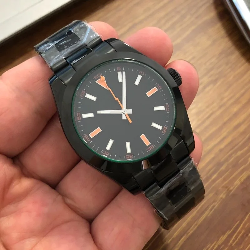 40mm GEERVO No Logo Sapphire Crystal Black Luminous Dial Japanese 8215 Automatic Mechanical Movement PVD Case Men's Watch
40mm GEERVO No Logo Sapphire Crystal Black Luminous Dial Japanese 8215 Automatic Mechanical Movement PVD Case Men's Watch
