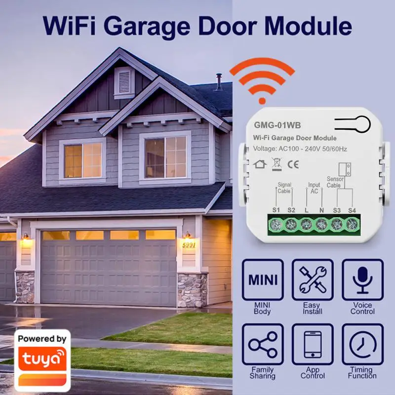 Tuya WiFi Garage Door Controller Smart Life App Voice Timing Control History Record Switch Module Works With Alexa Google Home
Tuya WiFi Garage Door Controller Smart Life App Voice Timing Control History Record Switch Module Works With Alexa Google Home