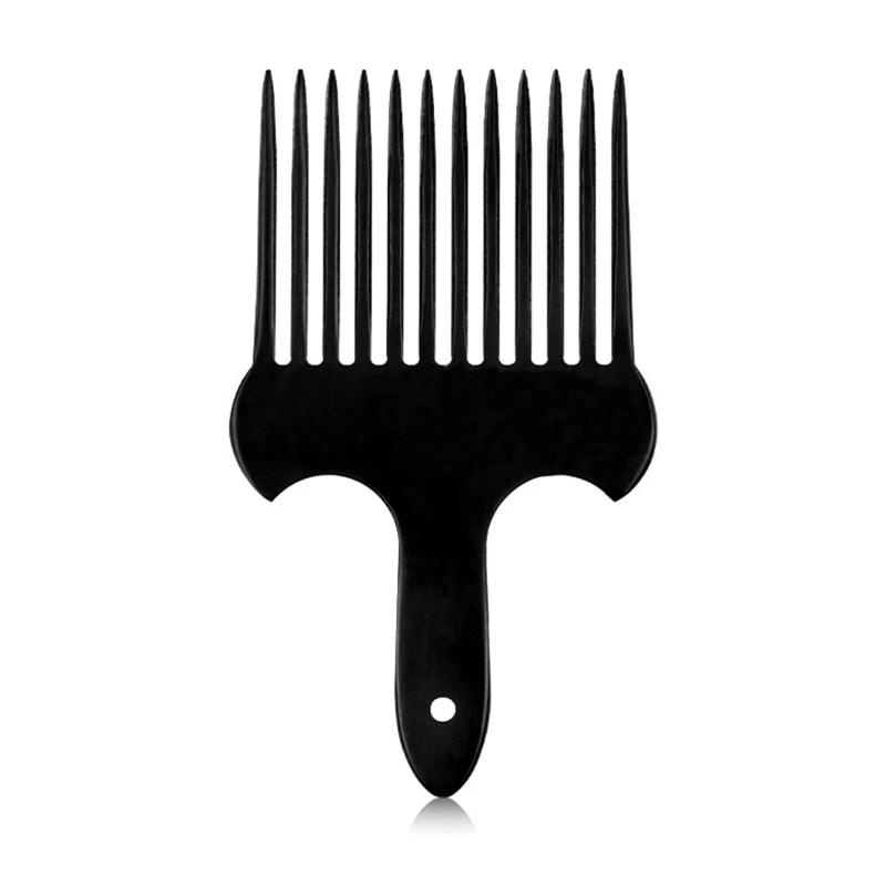 

Black Wide Teeth Brush Plastic Pick Comb Fork Hairbrush Hair Styling Tools for Afro Braid Pick Hairdressing Braid Hair Tool