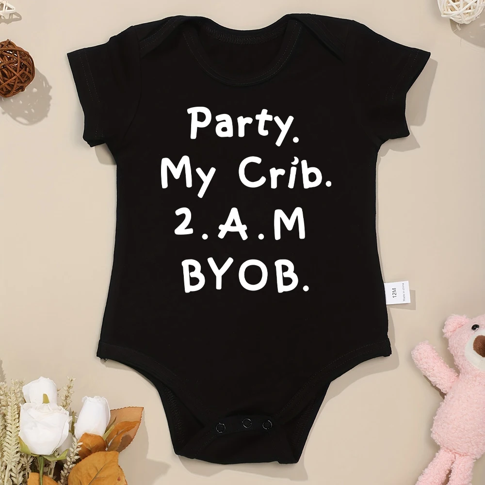 

Детская кроватка 2am BYOB, комбинезон для новорожденных мальчиков, забавный креативный популярный стиль, одежда для маленьких девочек, изящное хлопковое боди, быстрая доставка