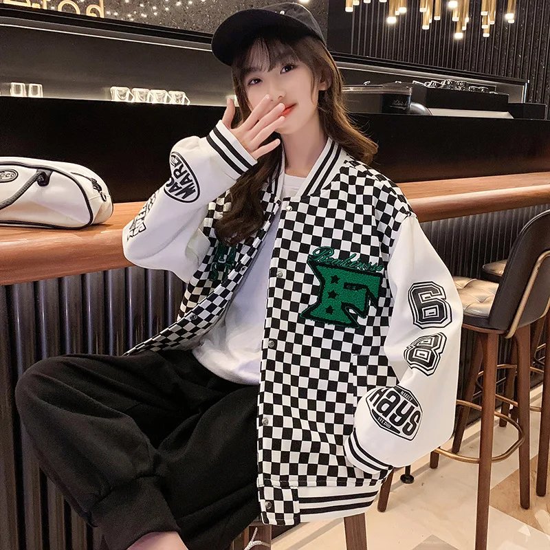 2023 Korean Spring Autumn Children Girl Baseball Uniform Sports Top Elementary Girl Tops Oversized Jacket Leisure Sports Top
2023 Korean Spring Autumn Children Girl Baseball Uniform Sports Top Elementary Girl Tops Oversized Jacket Leisure Sports Top
