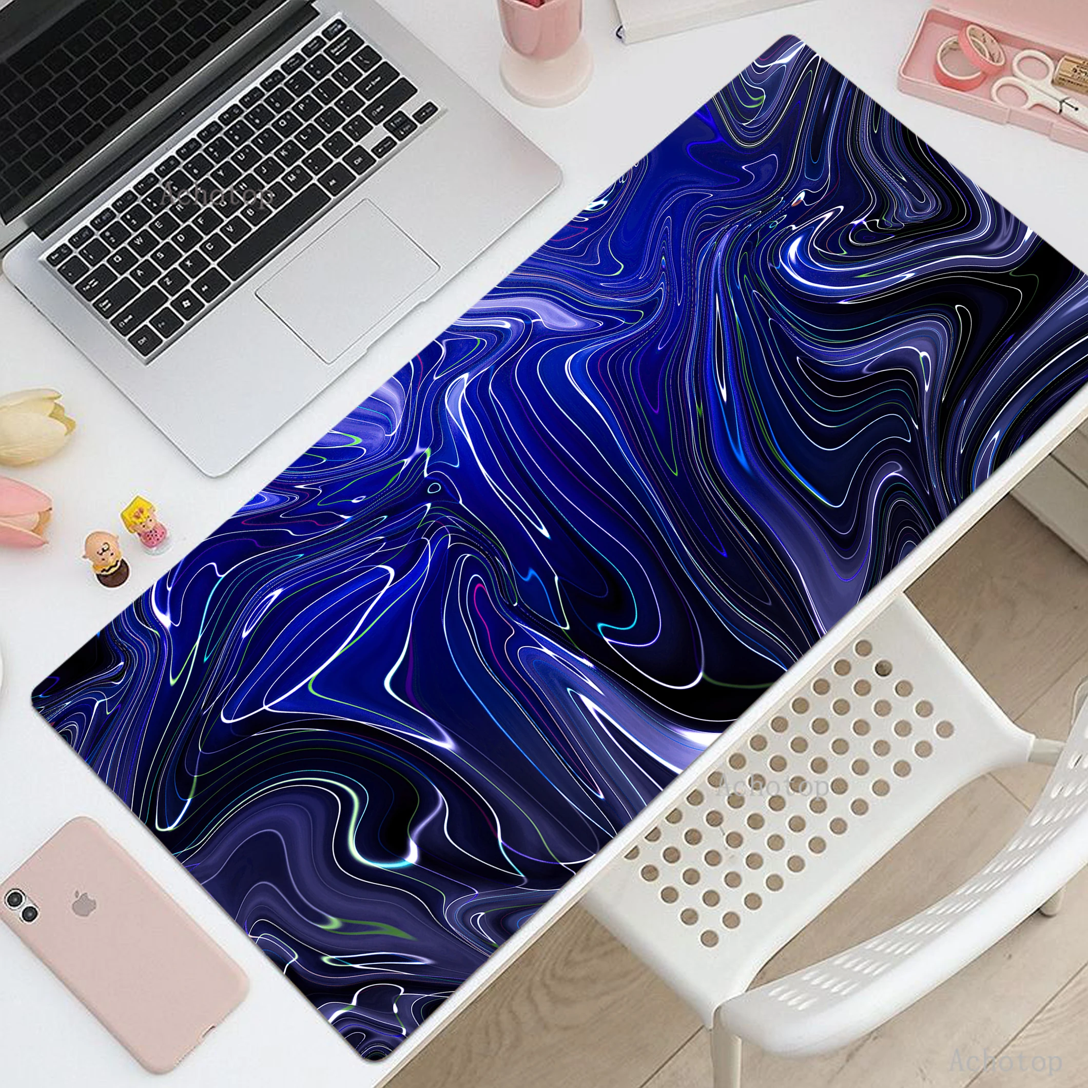 

Large Mouse Pad Strata Liquid Computer Mousemat HD Print Rubber Desk Mats Locking Edge Table Extended Mousepad Non-slip Deskmat