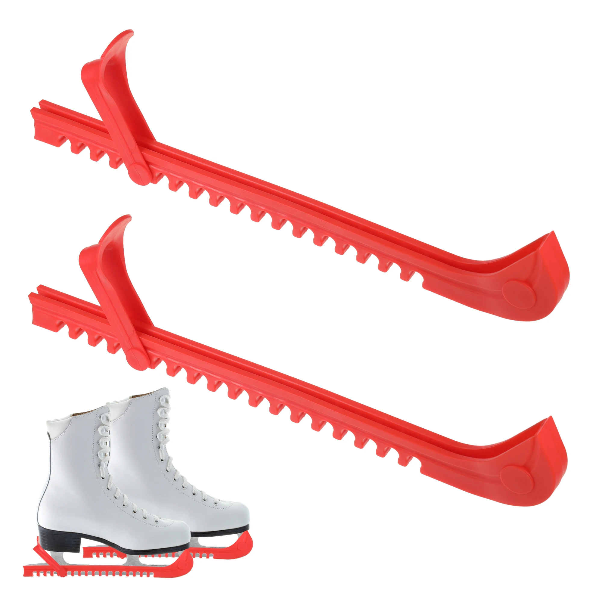 

1 Pair Soft Plastic Ice Hockey Figure Skate Blade Guard Cover Protective Non-slip Prevent Skate Shoes Protector Ice Skate Guards