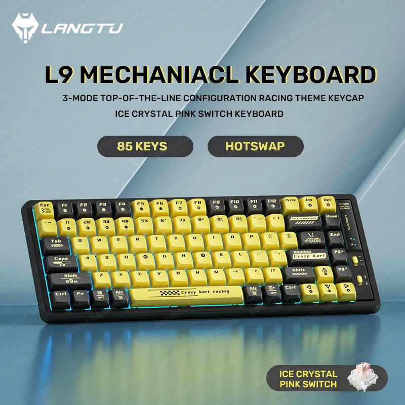 Langtu L9 Gamer Mechanical Keyboard 85Keys Custom Wireless Bluetooth 2.4G Keyboard Hotswap RGB Backlit Racing Themed Keyboard
Langtu L9 Gamer Mechanical Keyboard 85Keys Custom Wireless Bluetooth 2.4G Keyboard Hotswap RGB Backlit Racing Themed Keyboard