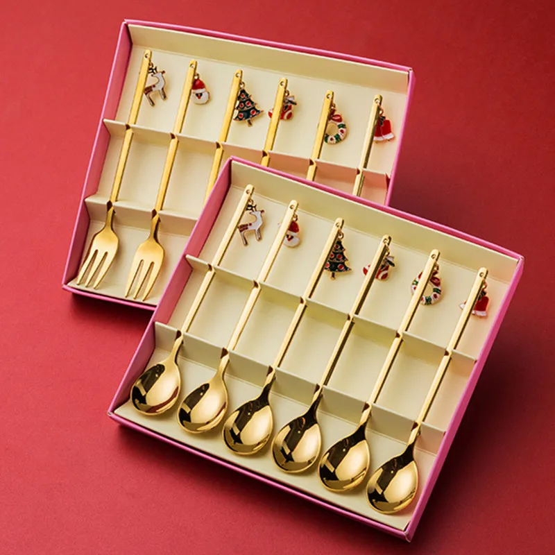 4pcs New Year 2024 Stainless Steel Christmas Spoons Xmas Party Coffee Spoon Christmas Pendant Christmas Decorations Noel Gifts
4pcs New Year 2024 Stainless Steel Christmas Spoons Xmas Party Coffee Spoon Christmas Pendant Christmas Decorations Noel Gifts