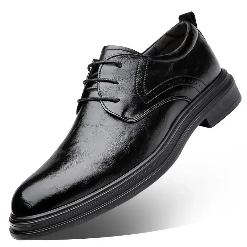 New Men's Derby Shoes Handmade round Head Lace-up Dress Shoes Black Clothing Men Formal Wear Luxury Wedding Shoes
New Men's Derby Shoes Handmade round Head Lace-up Dress Shoes Black Clothing Men Formal Wear Luxury Wedding Shoes