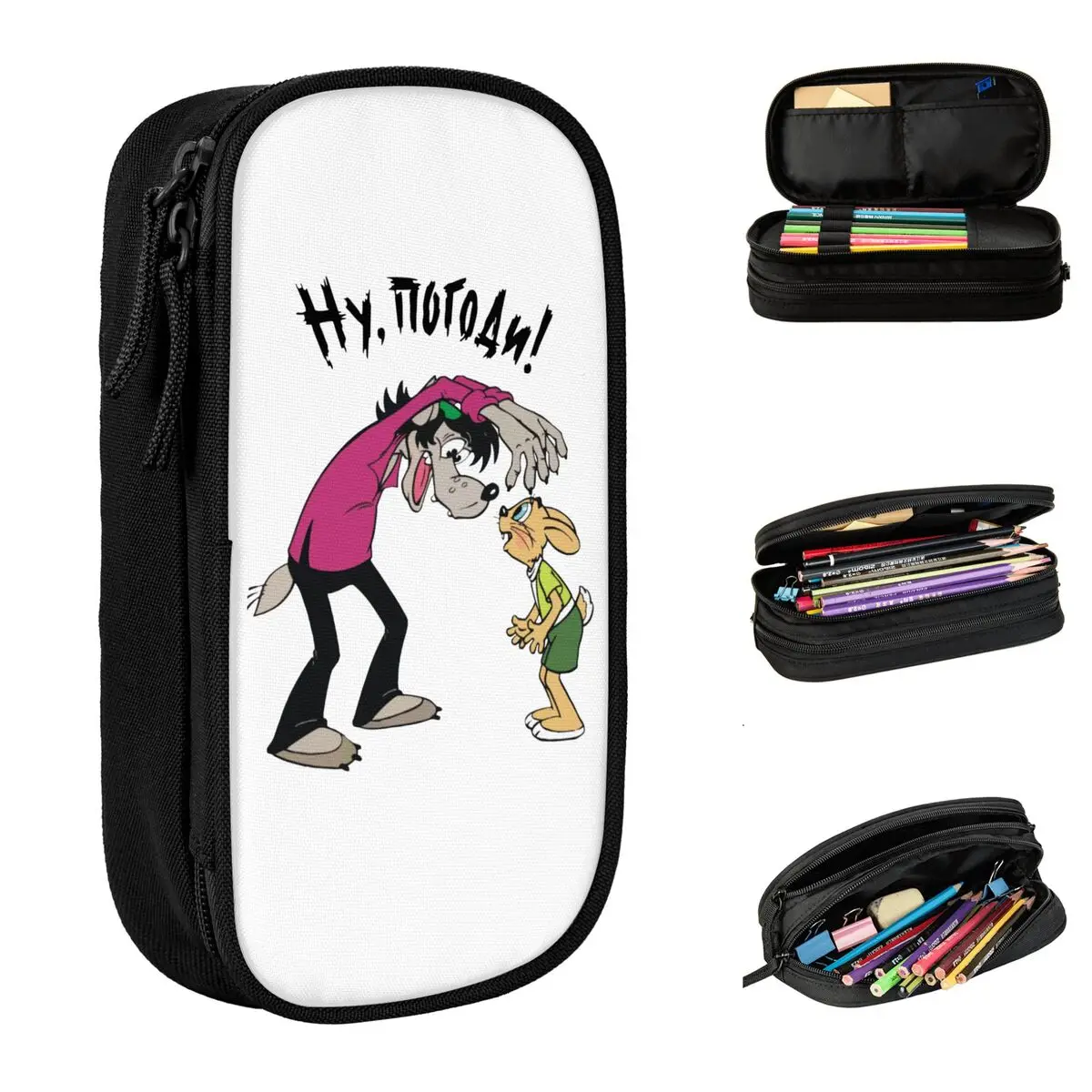 Nu Pogodi Wolf And Rabbit Pencil Cases Russian Pencilcases Pen Box for Student Large Storage Bag School Supplies Stationery
Nu Pogodi Wolf And Rabbit Pencil Cases Russian Pencilcases Pen Box for Student Large Storage Bag School Supplies Stationery