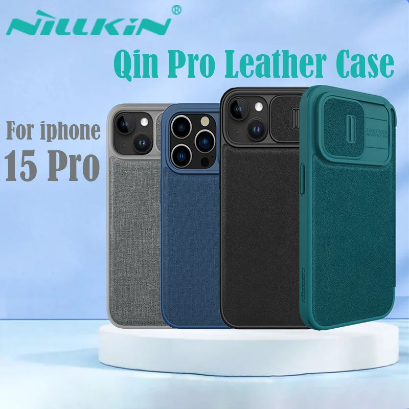 Флип-чехол для iPhone 15 Pro Nillkin Qin Pro, кожаный тканевый чехол-книжка с кармашком для карт и сдвижной камерой для iPhone 15pro, защитный чехол
Флип-чехол для iPhone 15 Pro Nillkin Qin Pro, кожаный тканевый чехол-книжка с кармашком для карт и сдвижной камерой для iPhone 15pro, защитный чехол