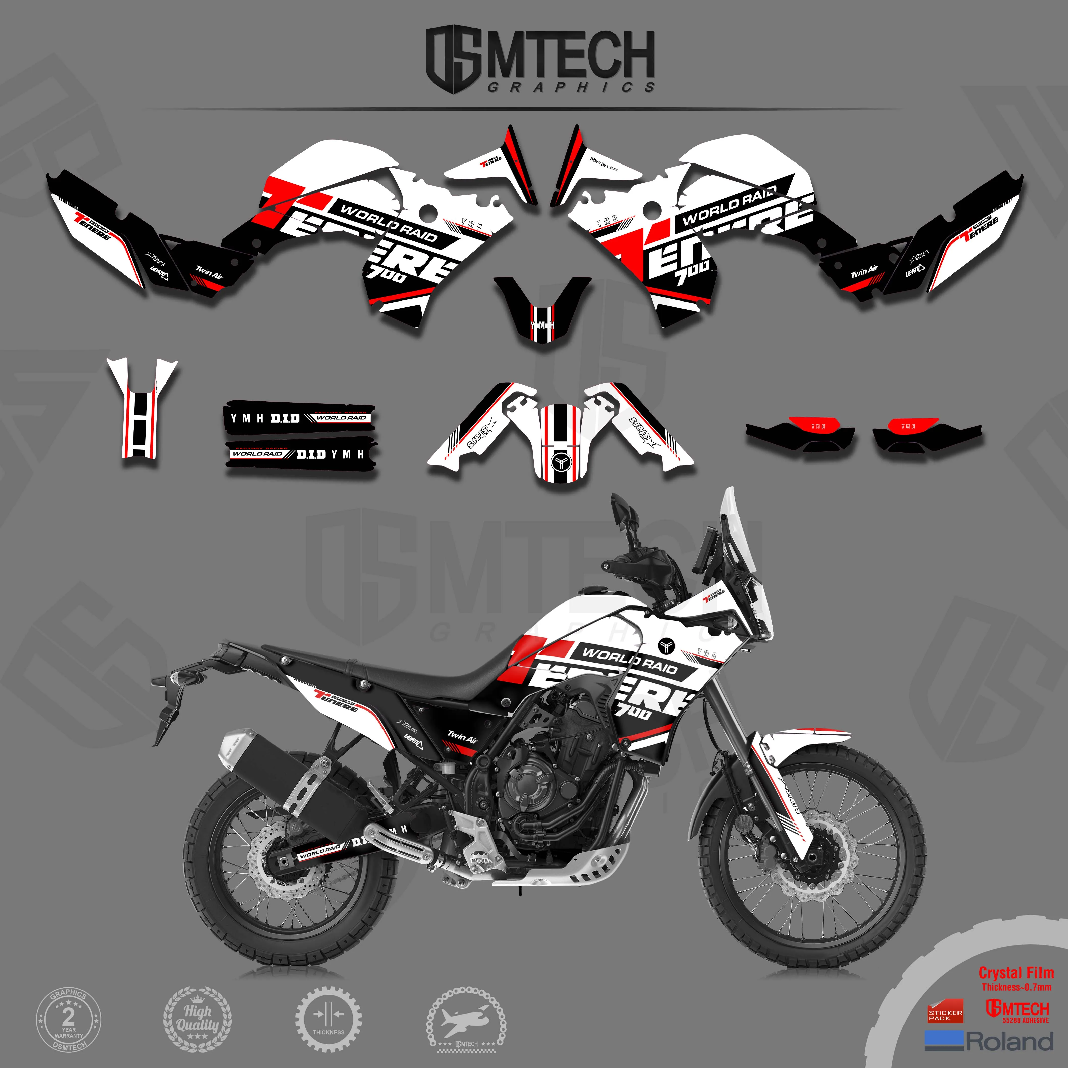 

DSMTECH Custom MotorcycleTeam Graphics Backgrounds Decals Stickers For YAMAHA TENERE 700 T7 2019 2020 2021 2022