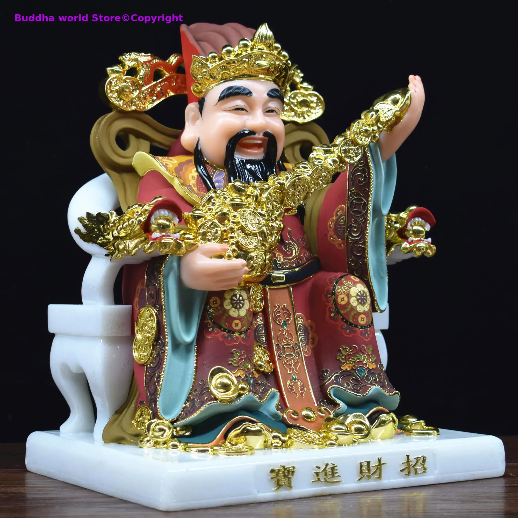 Large Southeast Asia Home store COMPANY High-grade Good luck talisman Recruit money wealth God CAI SHEN jade gilding statue
Large Southeast Asia Home store COMPANY High-grade Good luck talisman Recruit money wealth God CAI SHEN jade gilding statue