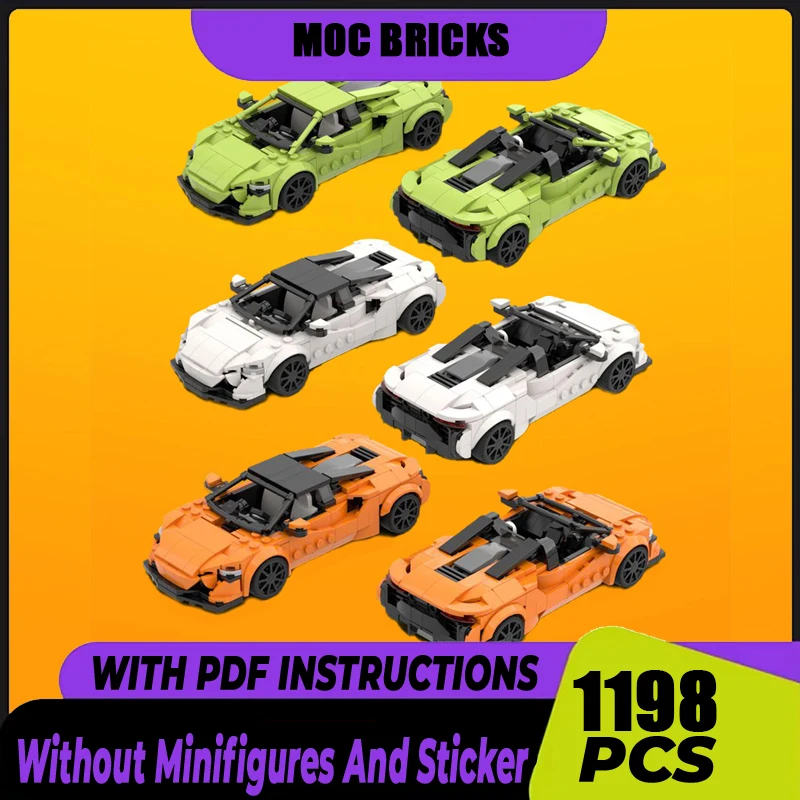 

Champion Speed Cars Moc Building Blocks Two Forms City Cars Model Technology Modular Gift Toy DIY Sets Assembly Holiday Gifts