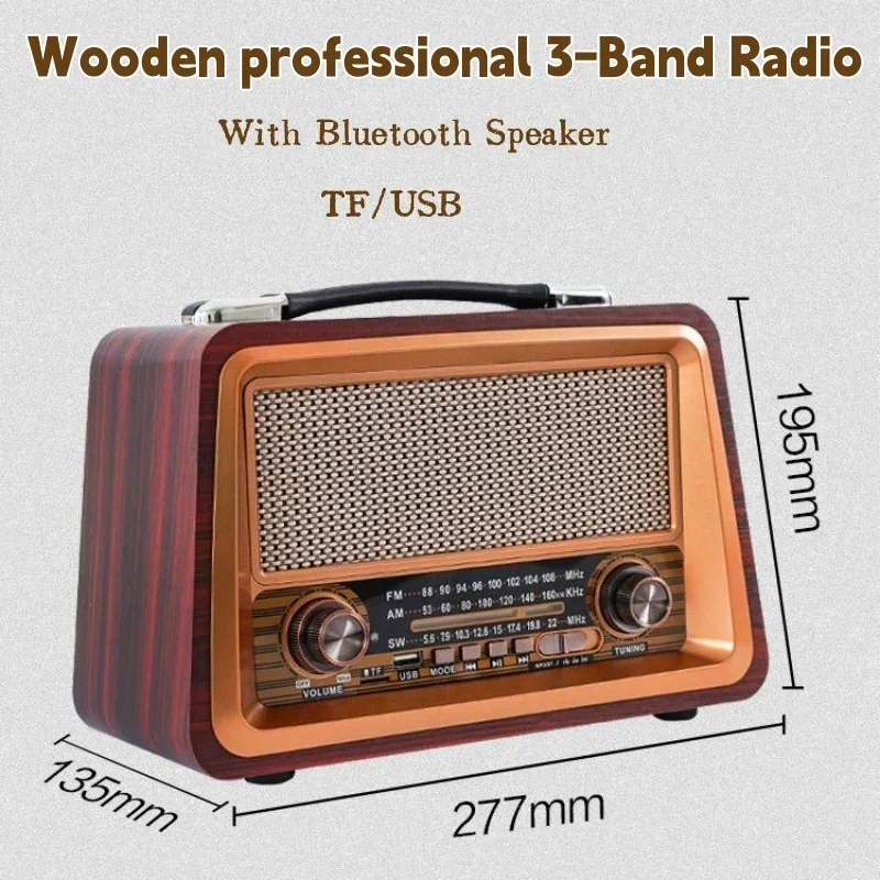 Wooden Portable Wireless Bluetooth Speaker High-volume Audifonos Bluetooth Inalambrico Desktop FM/AM 3-band Radio Classic Player
Wooden Portable Wireless Bluetooth Speaker High-volume Audifonos Bluetooth Inalambrico Desktop FM/AM 3-band Radio Classic Player