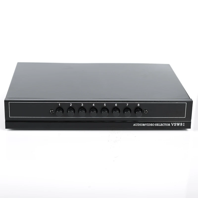 

Переключатель AV 8 в 1, аудиовидео сигнальный Композитный RCA коммутатор 8 в 1, аудио и видео коммутатор