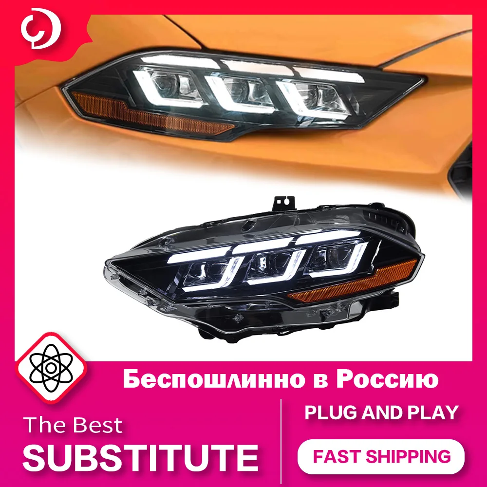 

Auto Parts For Ford Mustang Headlights 2018-2022 Upgrade Styling LED Daytime Lights DRL Car Accesorios Modified