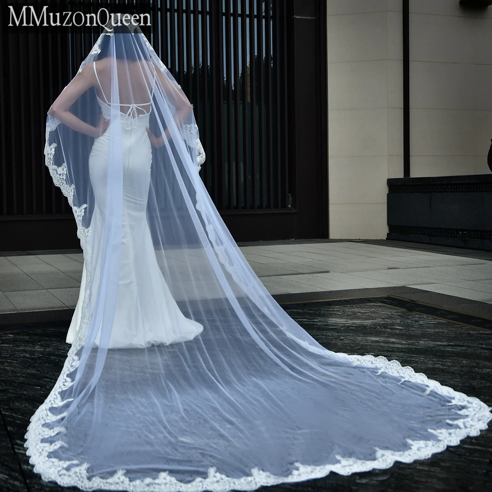 MMQ M49 Long Bridal Veils with Lace Wedding Velis of 3 Meters Cathedral Handmade Soft Tulle Bridal Accessories
MMQ M49 Long Bridal Veils with Lace Wedding Velis of 3 Meters Cathedral Handmade Soft Tulle Bridal Accessories