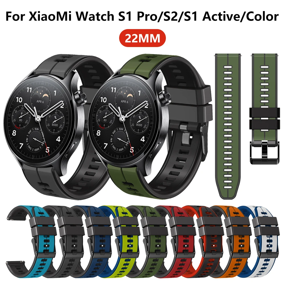 Ремешок силиконовый для Xiaomi MiWatch S1 Pro Band Active, спортивный цветной браслет для наручных часов, в полоску 22 мм, S2
Ремешок силиконовый для Xiaomi MiWatch S1 Pro Band Active, спортивный цветной браслет для наручных часов, в полоску 22 мм, S2