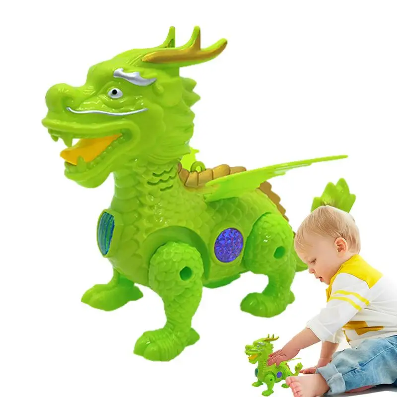 

Walking Animal Toy Chinese Auspicious Dragon Luminous Toy Electronic Dragon Singing Toys For Kids Interactive Animated Toy