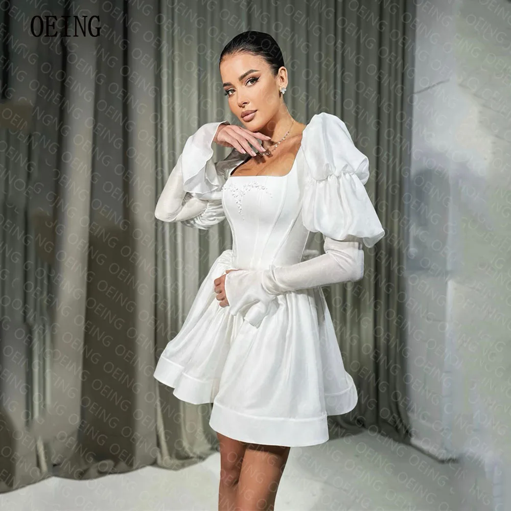OEING A-line Square Neck Satin Corset Boning Appliques Above Knee Wedding Dresses Full Sleeves Bridal Gowns 2023 Above Knee
OEING A-line Square Neck Satin Corset Boning Appliques Above Knee Wedding Dresses Full Sleeves Bridal Gowns 2023 Above Knee