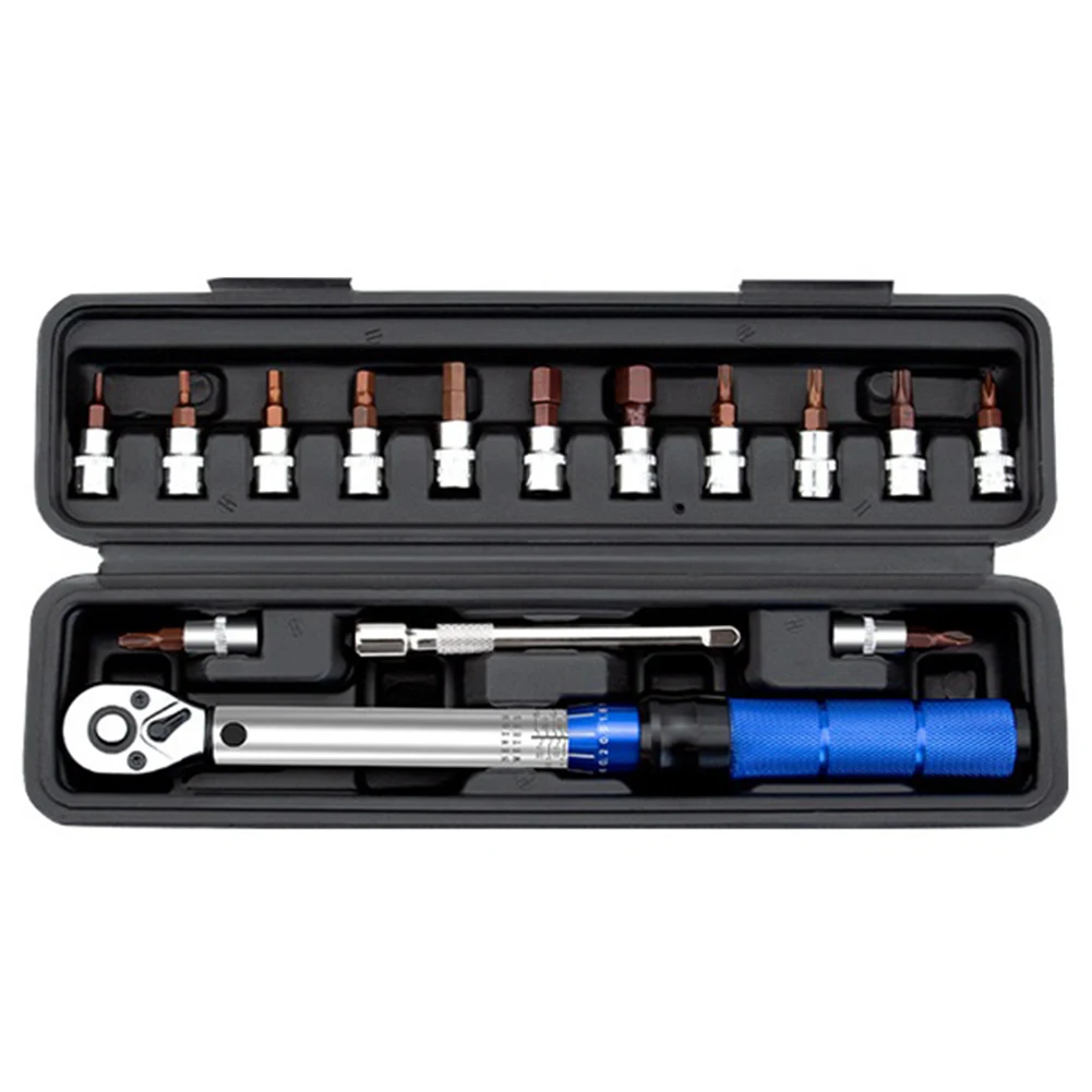 15Pcs Torque Wrench Set 1/4" 2-24Nm Dual Direction Bike Allen Key Tool Socket Spanner Professional Bicycle Motorcycle Repair Kit
15Pcs Torque Wrench Set 1/4" 2-24Nm Dual Direction Bike Allen Key Tool Socket Spanner Professional Bicycle Motorcycle Repair Kit