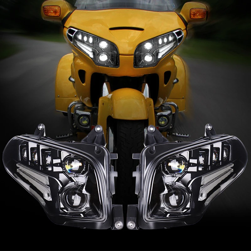 

120W Goldwing Motorcycle Headlight GL 1800 LED Lights With DRL Lamp For Honda Gold Wing GL1800 2001-2017 LED Motorcycle headlamp