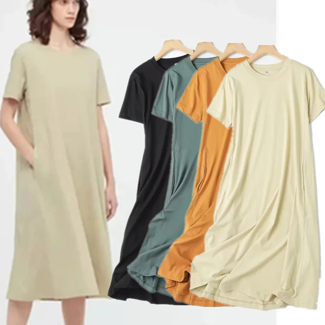 Jenny&Dave Indie Folk Vintage Loose Round Collar Knitted Dress Pure Cotton Multicolor Short Sleeve Casual Midi Dress Women
Jenny&Dave Indie Folk Vintage Loose Round Collar Knitted Dress Pure Cotton Multicolor Short Sleeve Casual Midi Dress Women